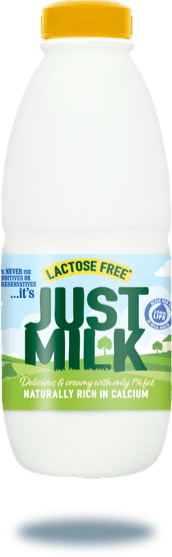 NEW JUST MILK Lactose Free milk bottles